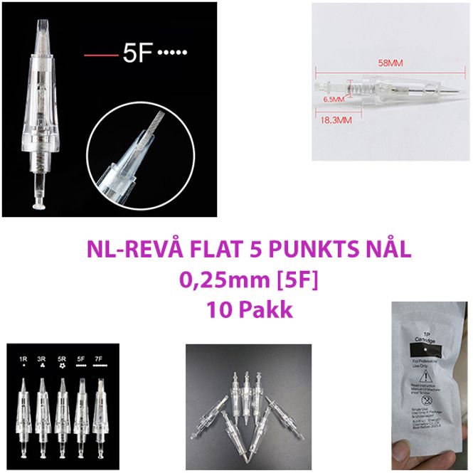 Hovedbilde NL-REVÅ FLAT 5 PUNKTS NÅL 0,25mm [5F/5FP] (10 ...