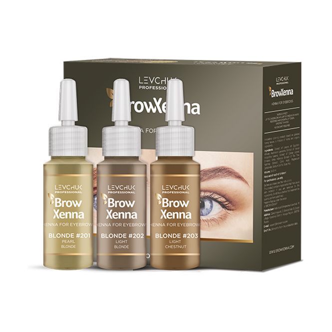 Hovedbilde LB-BH BROW XENNA KIT Blonde Set m/3 Farger 3x10ml